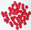 50 9mm Transparent Red Leaf Beads